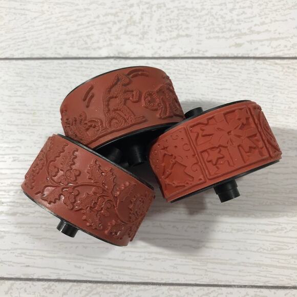 Roller Rubber Stamps Set of Three - Picture 1 of 12